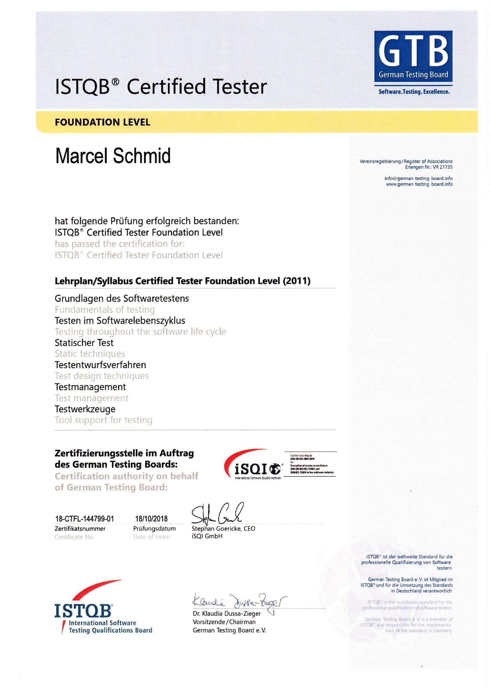 ISTQB Foundation Level